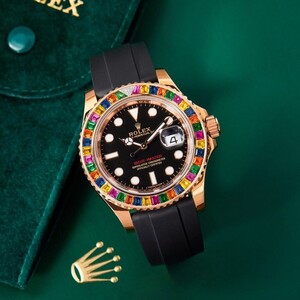 رولكس يخت ماستر - بإطار قوس قزح اوتوماتيك