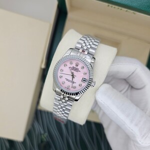 Rolex Datejust Watch – Pink with Stone Markers