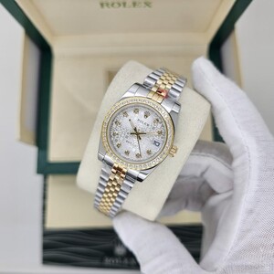 Rolex Datejust Watch – Silver with Unique Pattern Dial