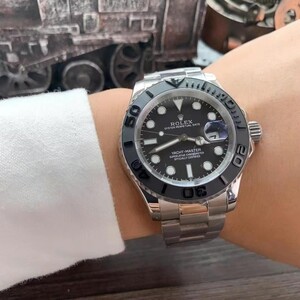 ساعة رولكس يخت ماستر ون - اطار اسود اوتوماتيك