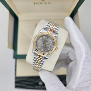 Rolex Datejust Watch – Grey with Fluted Bezel