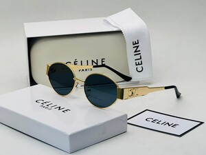 نظارة بإطار معدني دائري فاخر