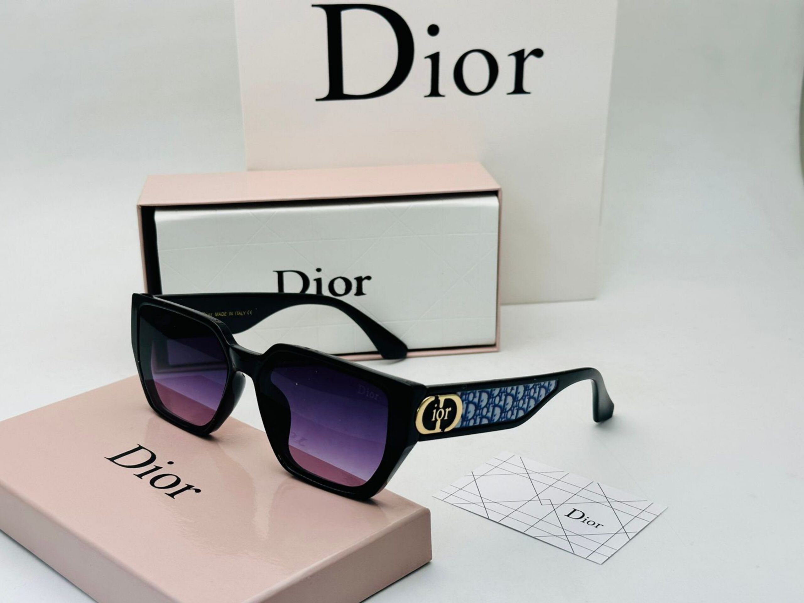 نظارة ديور مونوجرام جولد