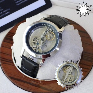 Chrome Watch Automatic: Open Leather Elegance