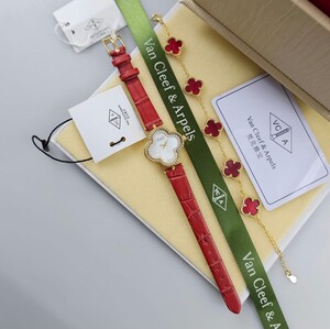 Van Cleef Watch & Bracelet Set - Inspired by the Lucky Icon