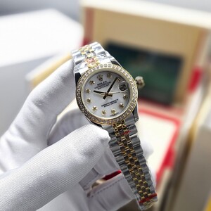 Rolex Datejust Automatic Watch - Two Tone Zircon