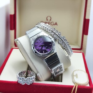 Omega Constellation Watch - Roman Numerals Bezel Baton Dial + Bracelet