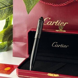 Cartier Pasha Pen - Stainless Steel with Black Stone