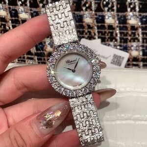 Chopard Watch with Bracelet - Sparkling Zircon Design
