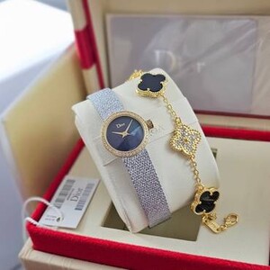 Dior Watch with Bracelet - Zircon Set