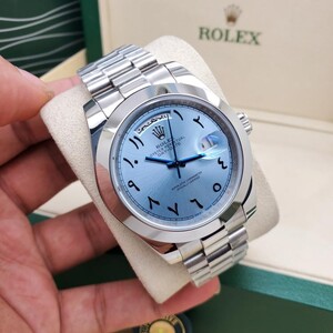 Rolex Day-Date Watch - Arabic Numerals with Day & Date Automatic