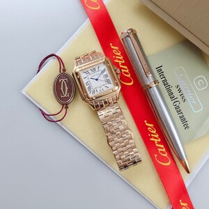 Cartier Panthère Watch + Slim Cartier Santos Pen