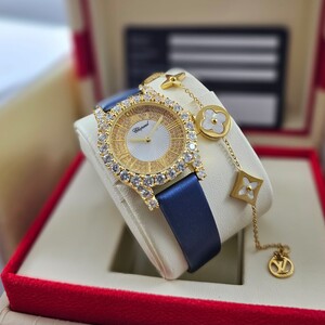 Chopard Watch - Gold Design with Sparkling Stones