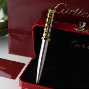 Cartier Santos Dumont Pen - Half Engraved Hexagonal