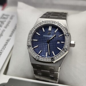 Audemars Piguet Royal Oak Watch - Silver Diamond Bezel