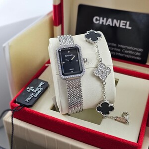 Chanel Première Watch with Van Cleef Bracelet - Silver Stones