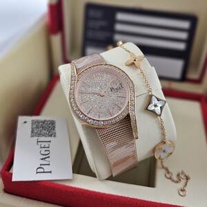 Van Cleef Style Watch & Bracelet Set