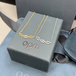 سلسال حلقات متصلة مع الملحقات - ذهبي | Gold Necklace