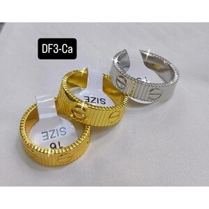 خاتم كارتييه كلاسيكي مطلي بالذهب | Ring - للجنسين | المقاسات: 5-10