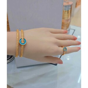 إسوارة ملكية فاخرة - بديل الذهب لا يسبب الحساسية لا يتغير لونه | Bracelet - Gold | المقاسات: 15-23 سم