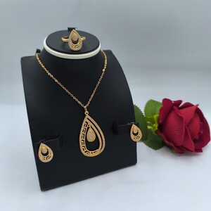 طقم عرائس بكريستال فاخر - بديل الذهب لا يسبب الحساسية لا يتغير لونه | Multicolor Jewelry Set
