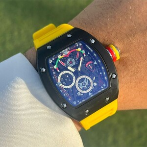 ساعة عصرية ثنائية اللون بميناء أبيض محفور | White Watch
