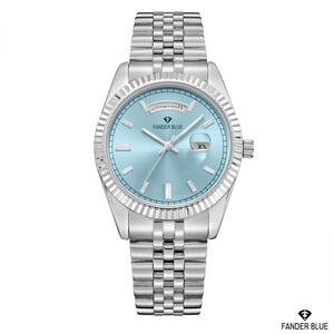 ساعة رياضية بأرقام عربية وميناء أزرق | Blue Watch
