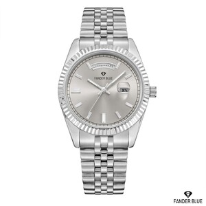 ساعة رياضية بأرقام عربية وميناء رمادي | Grey Watch