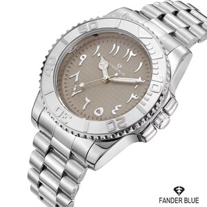 ساعة كوارتز ثنائية اللون بميناء رمادي | Grey Watch