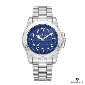 ساعة كوارتز فضية بميناء أبيض | White Watch