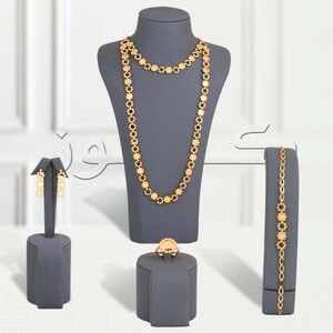 طقم الزهور المتصلة بديل الذهب | Silver Jewelry Set