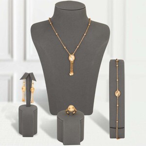طقم بديل الذهب أشعة الأناقة لايسبب الحساسيه | Silver Jewelry Set