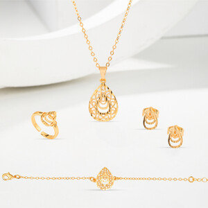 طقم اطفال الذهب البراق | Silver Jewelry Set