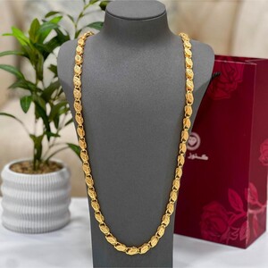 عقد بديل الذهب حلبي طويل | Silver Accessory